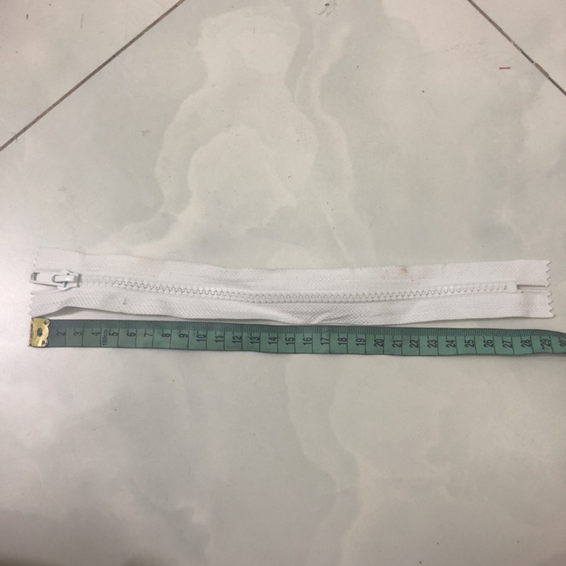 Dây Kéo Răng Cá Sấu Nhựa Size Số 5 Màu Trắng Hàng Công Ty