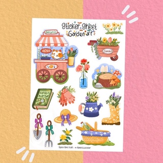 Sticker sheet garden art - Sticker thiết kế | Bullet journal sticker - unim004
