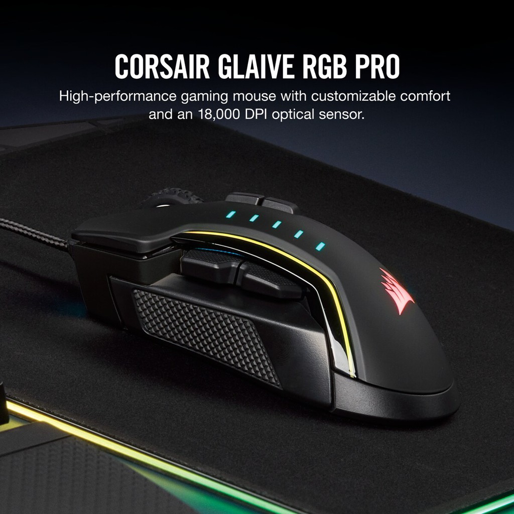 Chuột Gaming Corsair Glaive PRO RGB 18K DPI - CH-9302211-AP