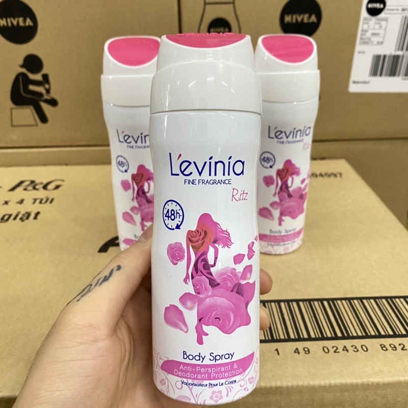 Xịt khử mùi levinia 200ml ( mầu hồng )