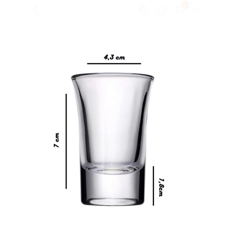 Bộ 6 ly thủy tinh 20ml-35ml