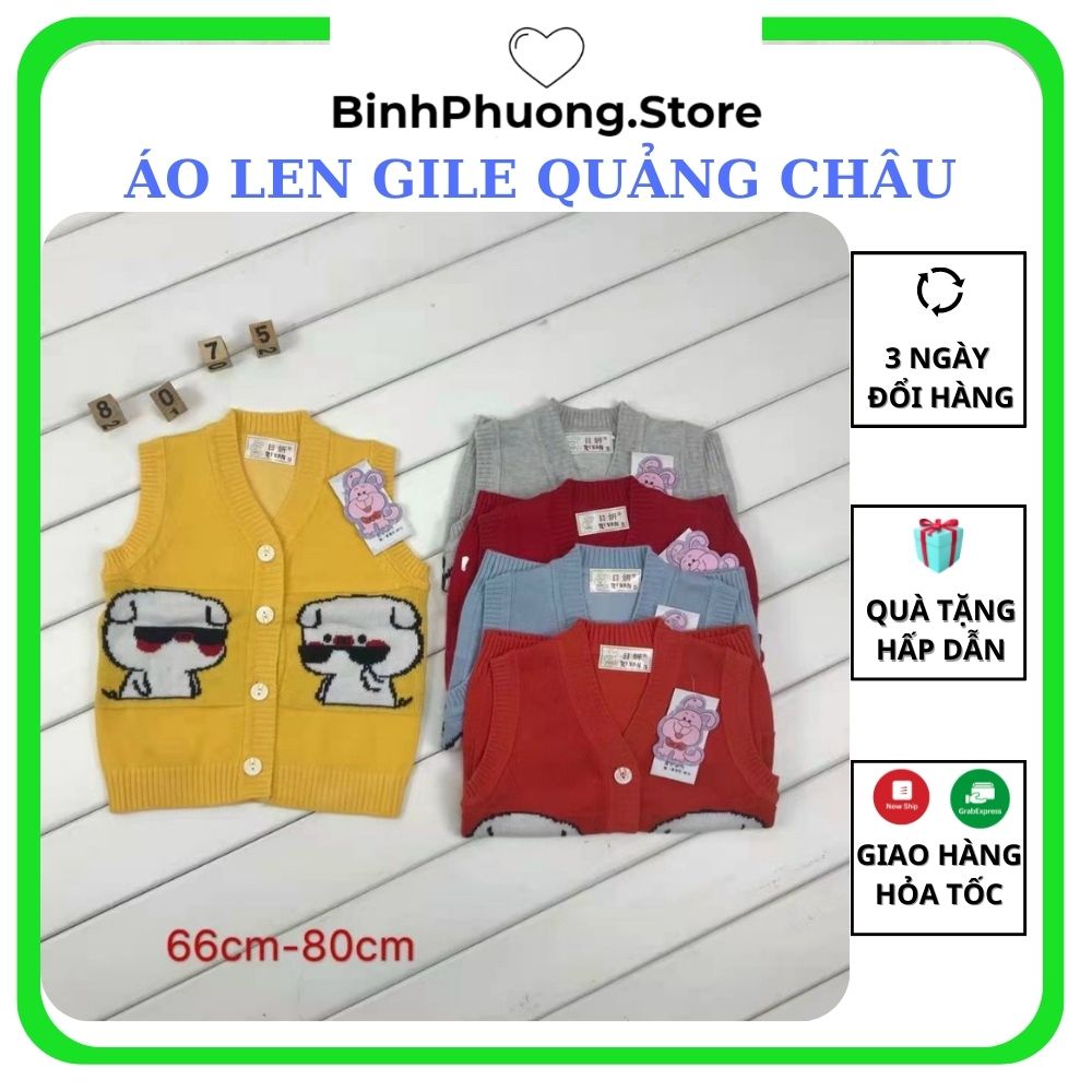 Áo Len Gile Cho Bé, Áo Len Cho Bé Trai Gái 1 2 3 4 tuổi Binhphuong.Store