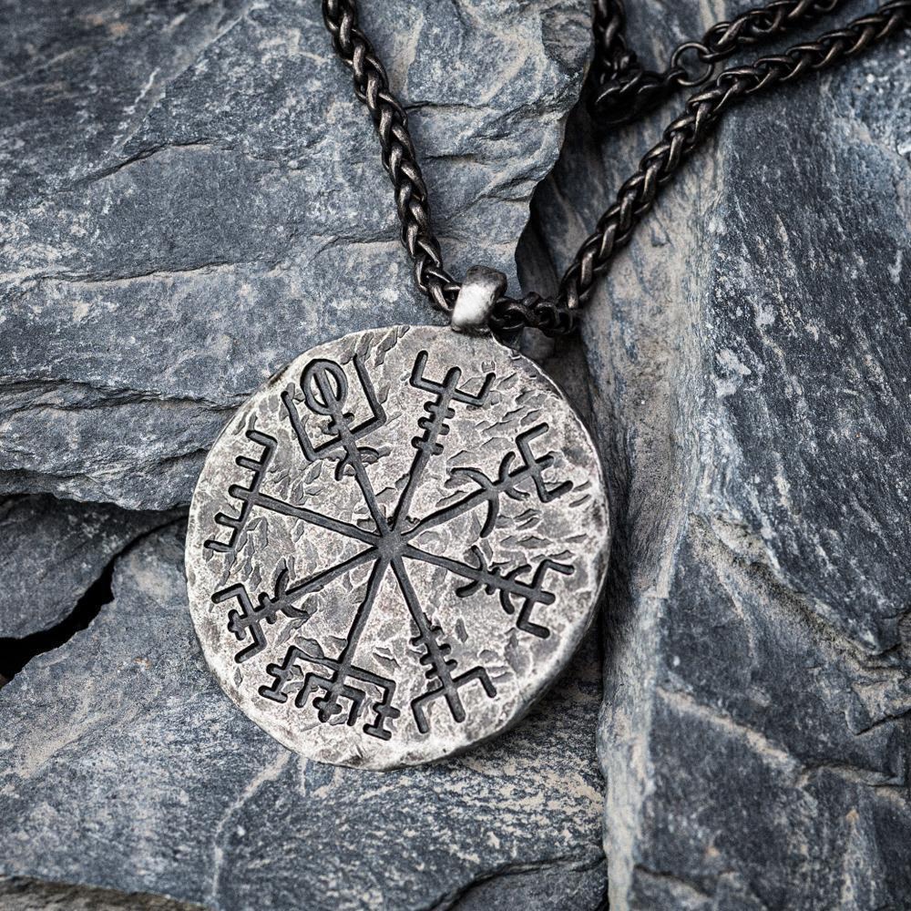 Vòng cổ Mặt La Bàn vegvisir 2021 Phong Cách Hip Hop Cổ Điển Cho Nam