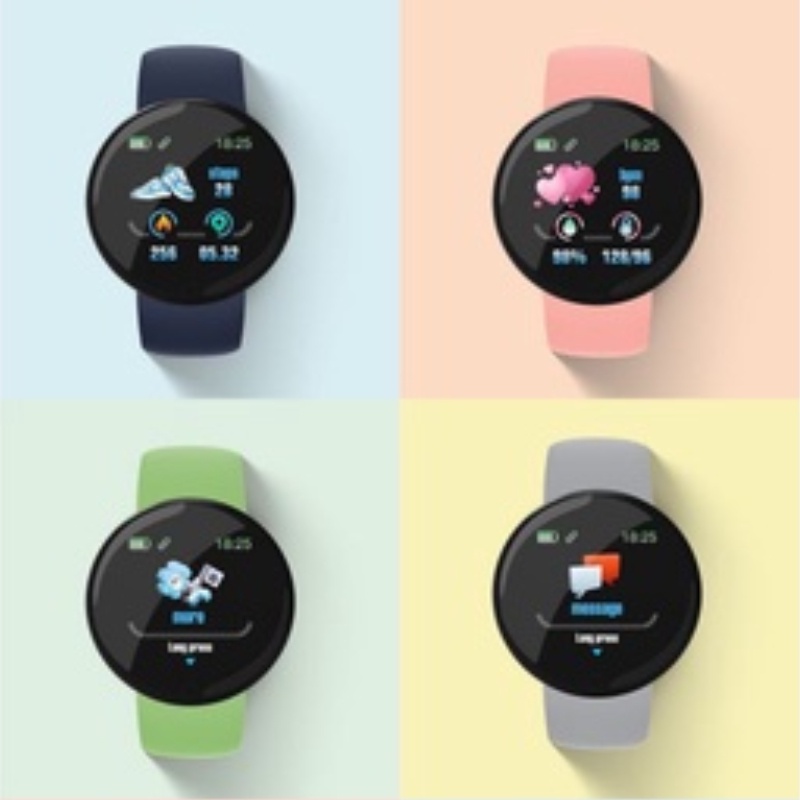 Đồng Hồ Thông Minh D18S Thể Thao Đa Năng Vòng Tay Oxy Trong Máu Nhịp Tim Theo Dõi Giấc Ngủ 1.44 Inch Màn Hình Tròn Thông Minh đồng Hồ ^ MK ^