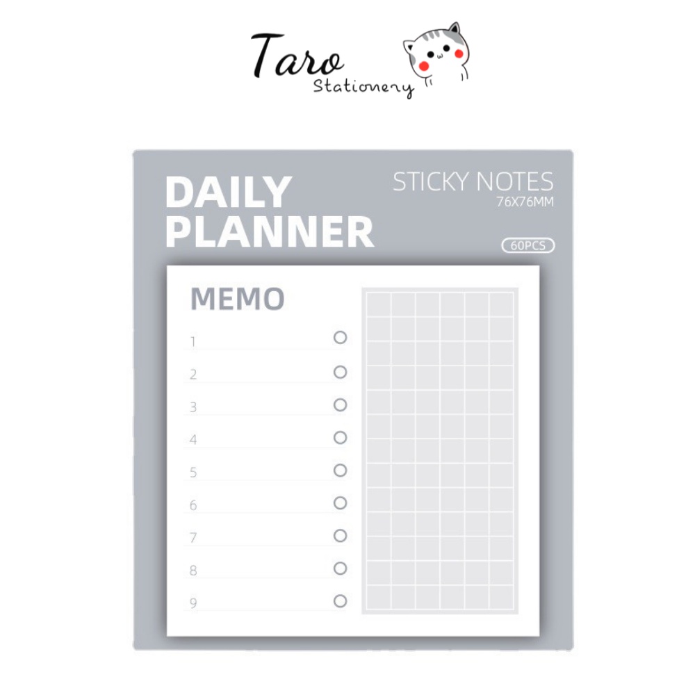 GIấy ghi chú lên kế hoạch Daily Planner Lên Kế Hoạch Hàng Tuần / Tháng N16 Taro Stationery