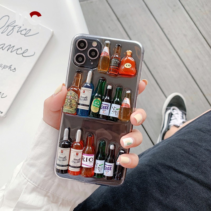 Ốp Điện Thoại Mềm Hình Chai Nước 3d Cho iphone 15pro max 14 promax 14 plus 12 13 pro max 11 xr x max