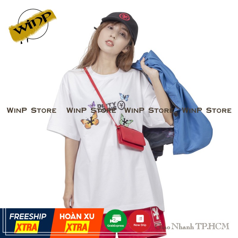 [Áo Cotton Tay Lỡ Ảnh + Clip Thật Của Shop] Áo thun tay lỡ form unisex cho nam,nữ hình Bướm Coin Cực Chất | BigBuy360 - bigbuy360.vn