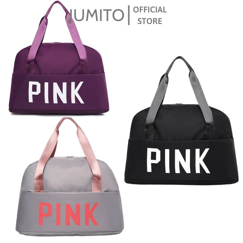 Túi xách nữ du lịch 2 ngăn Pinkk cỡ lớn nhiều ngăn tiện dụng mẫu mới 2022 JUMITO T3.010.GH