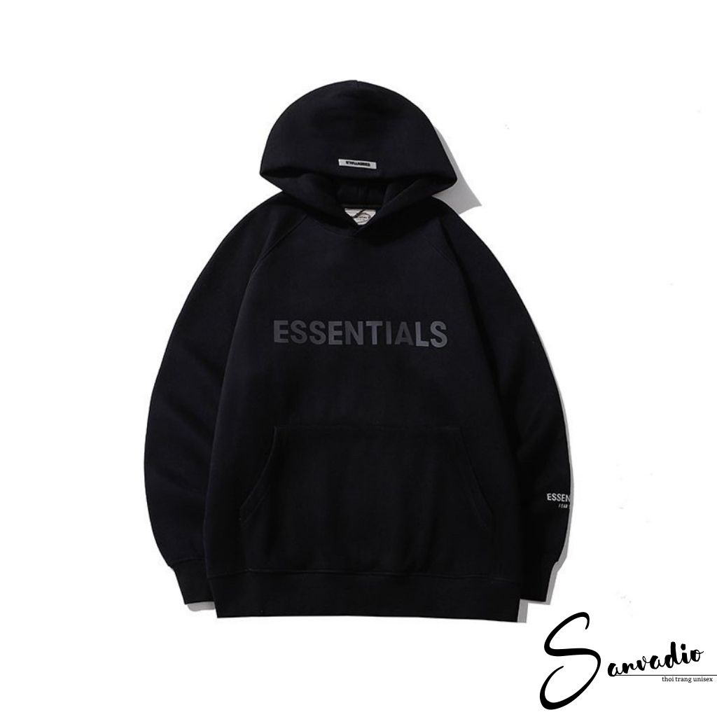 Áo nỉ hoodie Essentials In cao su nổi , áo nỉ bông unisex nam nữ AN203