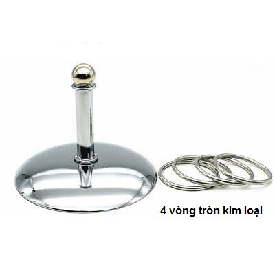 Đồ chơi vẹt ném vòng cột inox