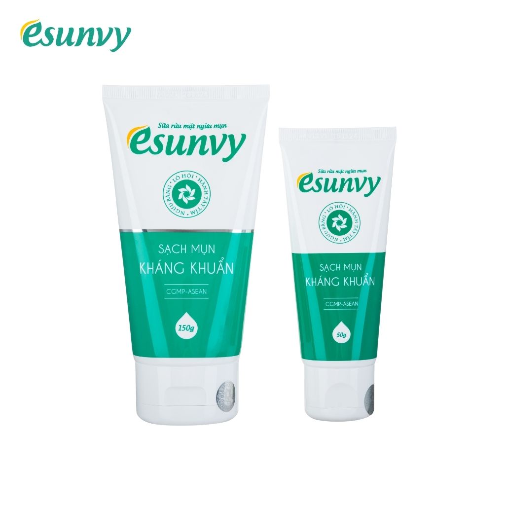 Sữa Rửa Mặt Esunvy Thành Phần Tự Nhiên Giúp Kiểm Soát Bã Nhờn Sạch Mụn Dùng Cho Mọi Loại Da Tuýp 50g - 150g TMP003
