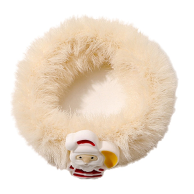 Dây Cột Tóc Đuôi Ngựa Hình Ông Già Noel Bằng Lông Nhung Dễ Thương Xinh Xắn