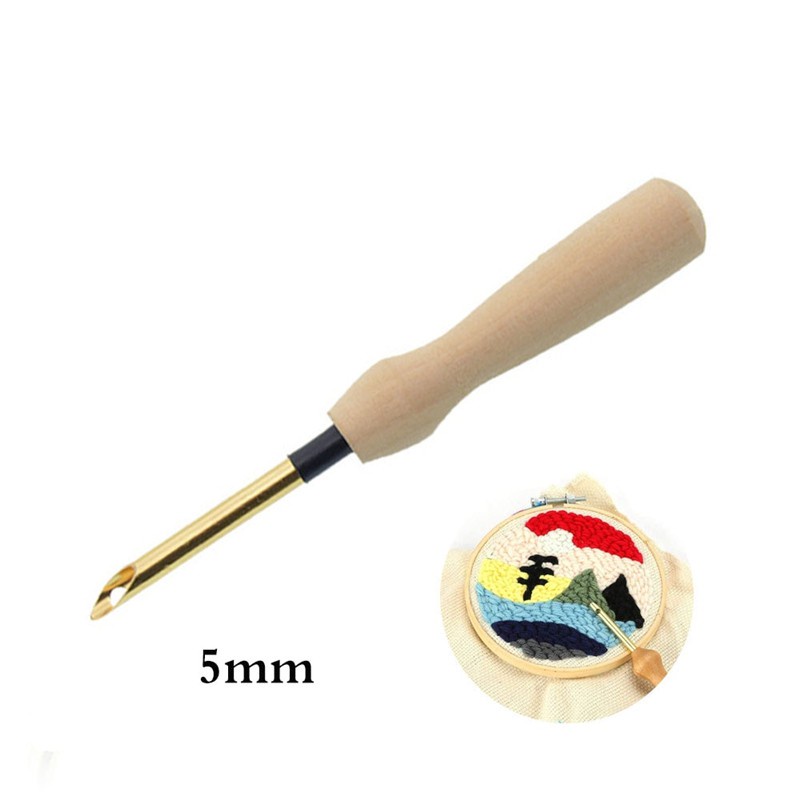Bút kim DUWEN đục thêu may mặc cán gỗ thủ công DIY
