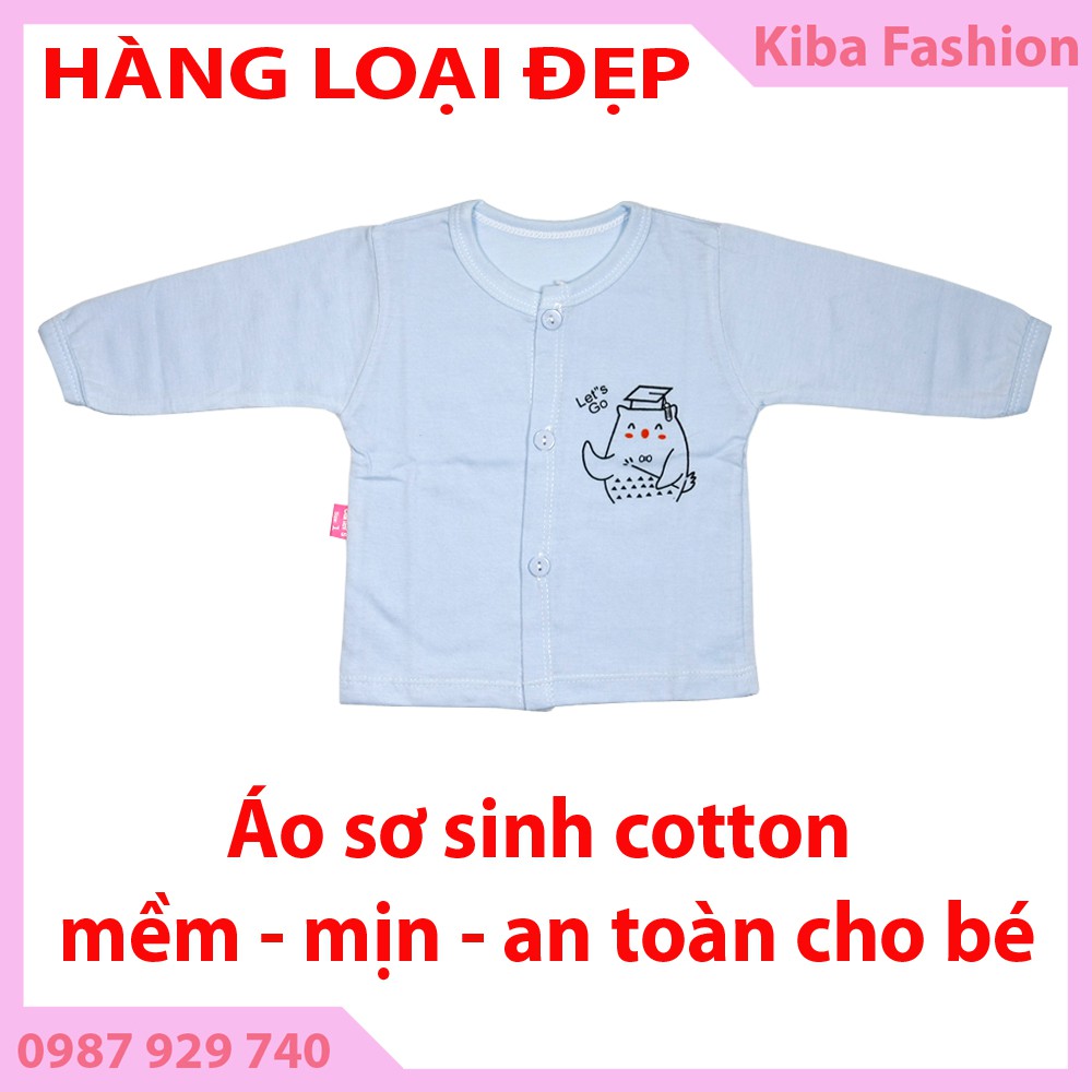 Áo Dài Tay nhiều màu cho bé trai bé gái sơ sinh từ 3-6kg ( hình in theo lô hàng)