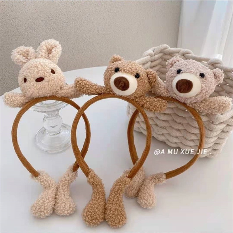 Băng đô cài tóc nữ dễ thương Băng đô cài tóc kiểu gấu thỏ hoạt hình