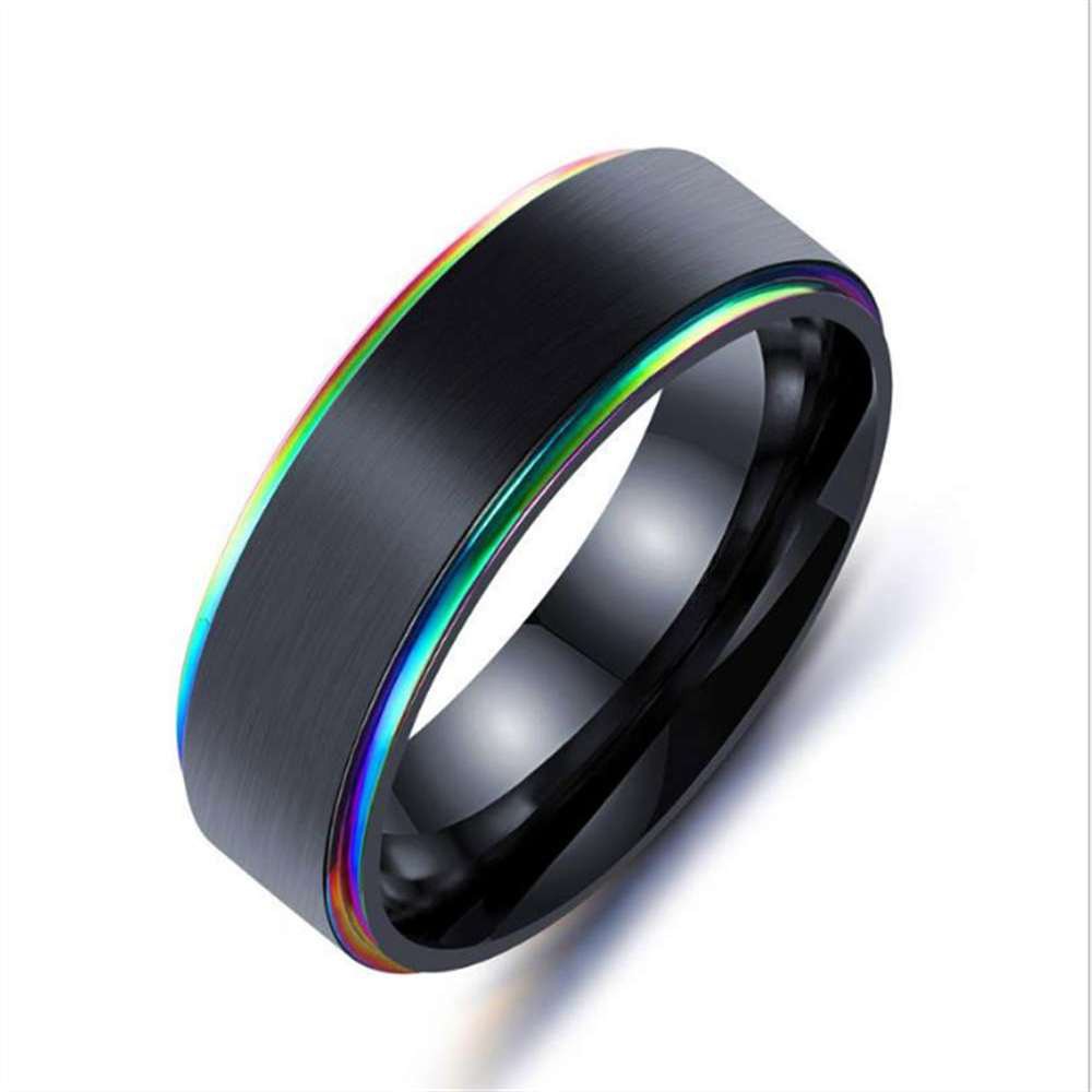 Nhẫn Thép Titan Màu Đen / Vàng Cho Nam