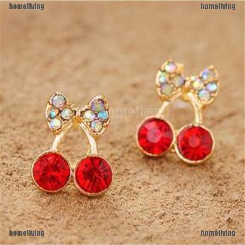 [homeliving] Khuyên Tai Hình Nơ Đính Đá Cho Nữ