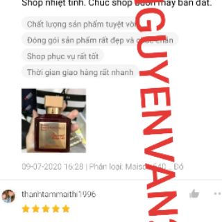 Nước hoa Maison 540 ĐỎ/ ROSE 70ML