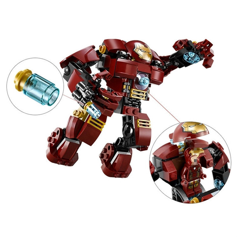 Bộ đồ chơi xếp hình Iron Man Hulkbuster 248 miếng tương thích với LEGO