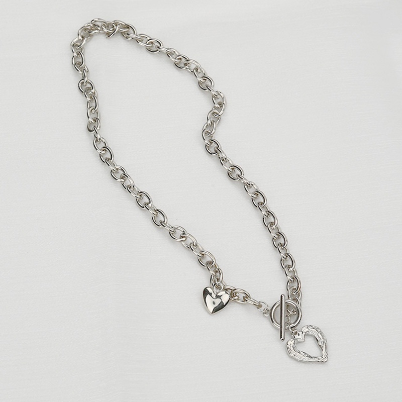 Vòng cổ Mặt Trái Tim Rỗng Phong Cách Hip Hop Hàn Quốc Cá Tính