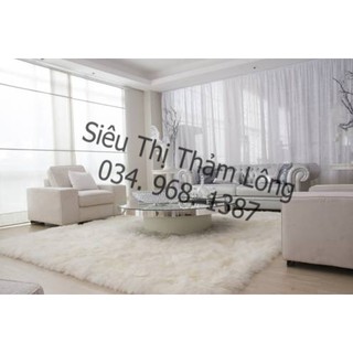 Thảm lông trắng chụp ảnh - trang trí