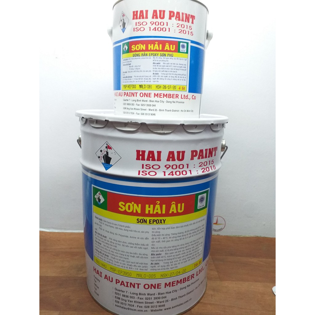 Sơn Epoxy Hải Âu màu nhũ bạc EP 3950 bộ 20L