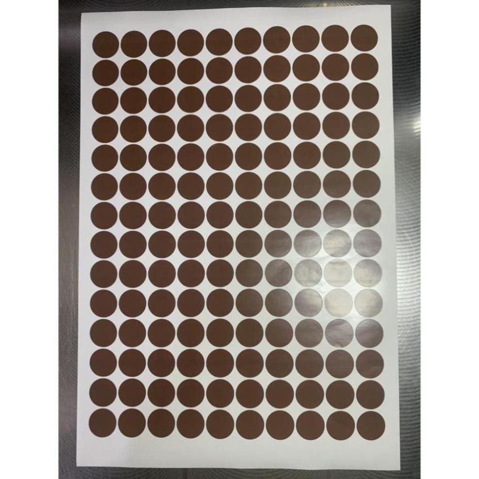 Tờ 70 - 140 tem nhãn dán decal hình tròn màu các size 1 cm, 2cm, 3 cm, 4 cm