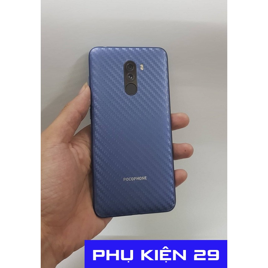 [Pocophone F1] Dán lưng 3D vân Cacbon - Carbon