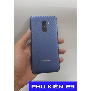 [Pocophone F1] Dán lưng 3D vân Cacbon - Carbon