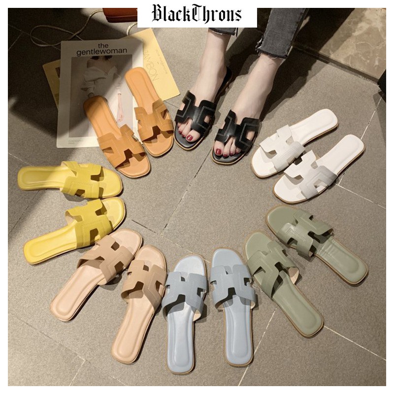 [BlackThrons] sandal dép nữ đẹp dép lê nữ dép thời trang quai ngang