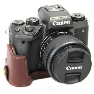 Đế bọc đỡ cho camera Canon EOS M50 M5 bằng da