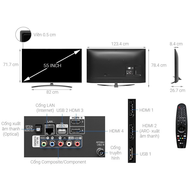 Smert Tivi LG 4K 55 inch 55UM7600PTA UHD HDR | BigBuy360 - bigbuy360.vn