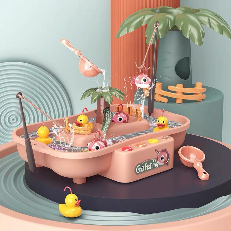 Đồ chơi câu cá Go fishing cao cấp có nhạc và đảo riêng cho bé đi câu