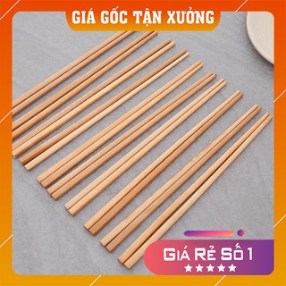 Bộ 10 đôi đũa gỗ Song Mã Lê Vân chất lượng cao, không tẩm hóa chất tẩy trắng, phong cách Nhật Bản