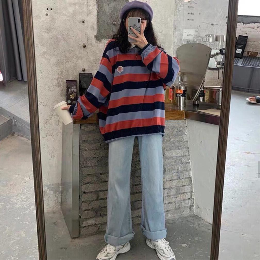 Quần jeans nữ lưng cao ống suông rộng TREND JEANS, Quần baggy nữ lưng cao style hàn quốc dáng suông hot 2022 TR03 | BigBuy360 - bigbuy360.vn