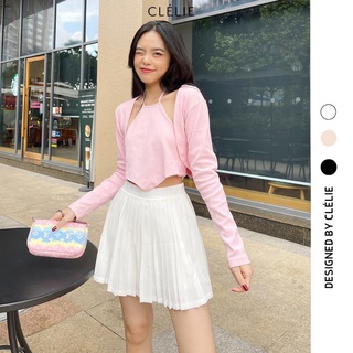 Chân váy kaki xếp ly | lili skirt - clélie