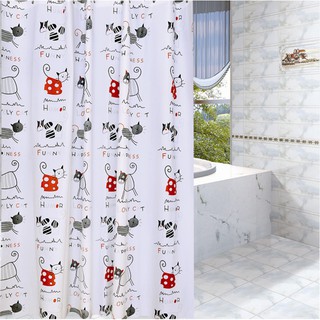 Rèm phòng tắm chống thấm nước cao 1.8m X 1.8M tặng kèm móc
