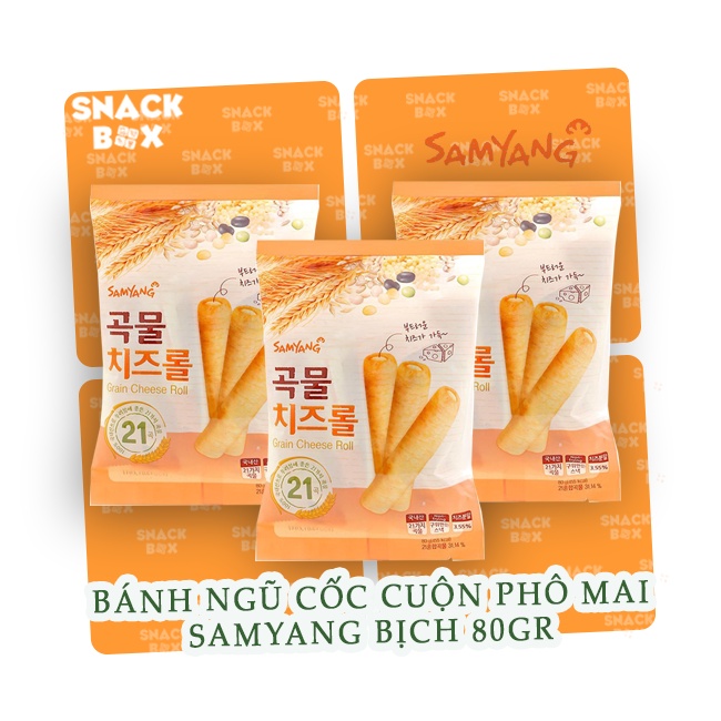 SALE RẺ Bánh Ngũ Cốc Cuộn Phô Mai Samyang Bịch 80gr Hot Hot - Hàn Quốc