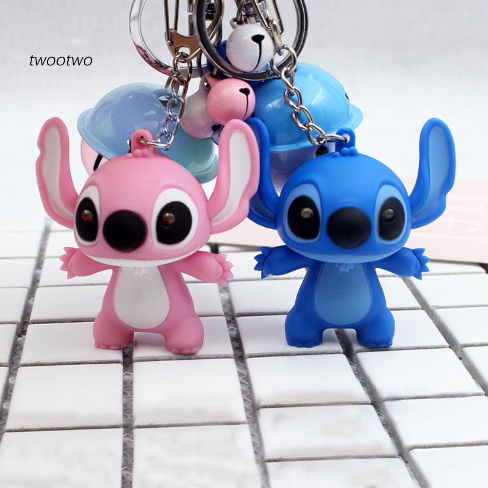 1 Móc Khóa Hình Stitch Có Đèn Led Dễ Thương