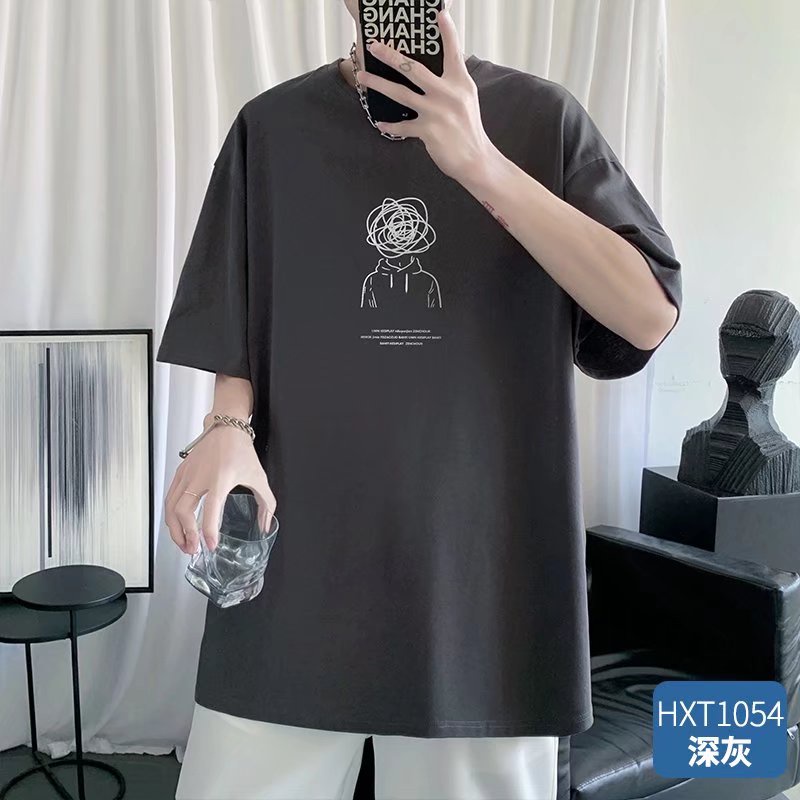 Áo Thun Tay Ngắn Dáng Rộng In Chữ Phong Cách Hip Hop Đường Phố Hàn Quốc Thời Trang Mùa Hè Cho Nam Và Nữ