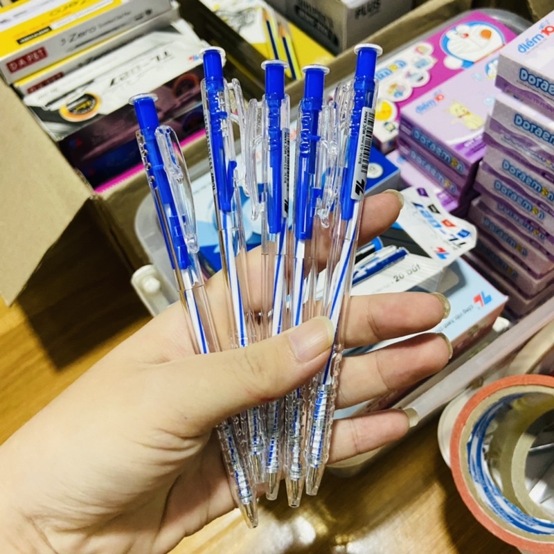 Bút bi thiên long ngòi nhỏ TL 027  hộp 5c và 20c