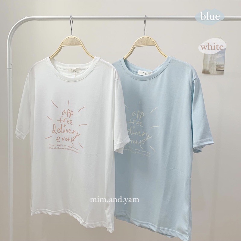 Áo phông app free 2 màu pastel