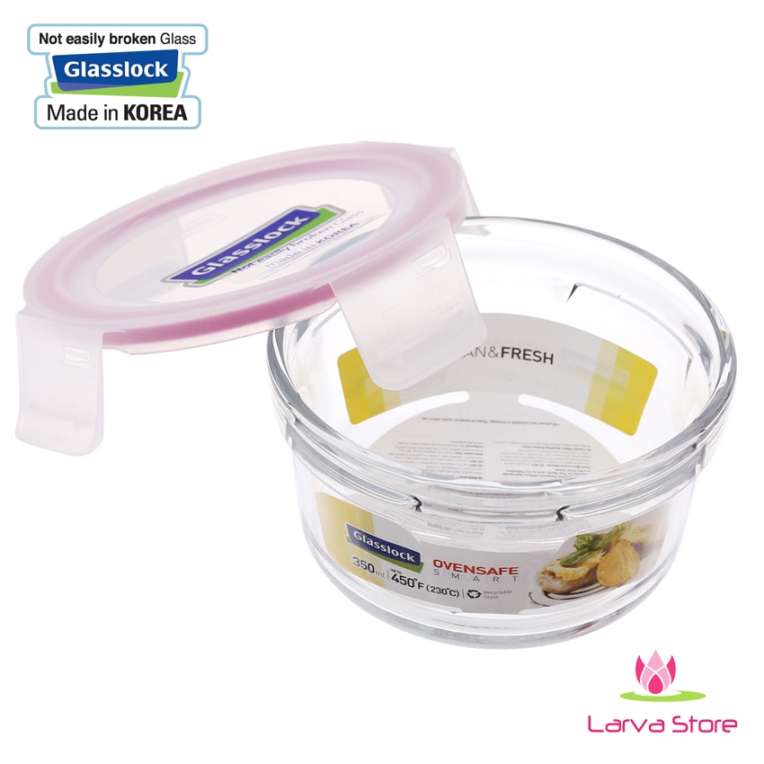 Hộp thủy tinh cường lực chịu nhiệt Glasslock ORCT035 350ml - Larva Store