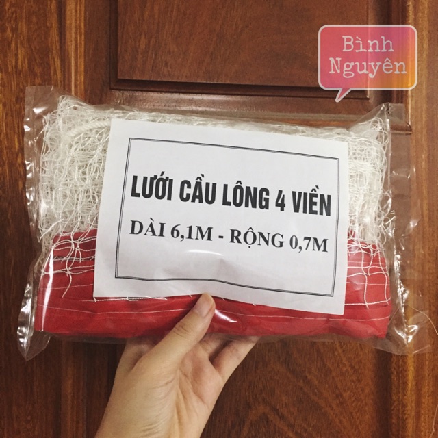 Lưới Cầu Lông giá rẻ 4 viền mỏng nhẹ tập luyện đánh cầu lông học