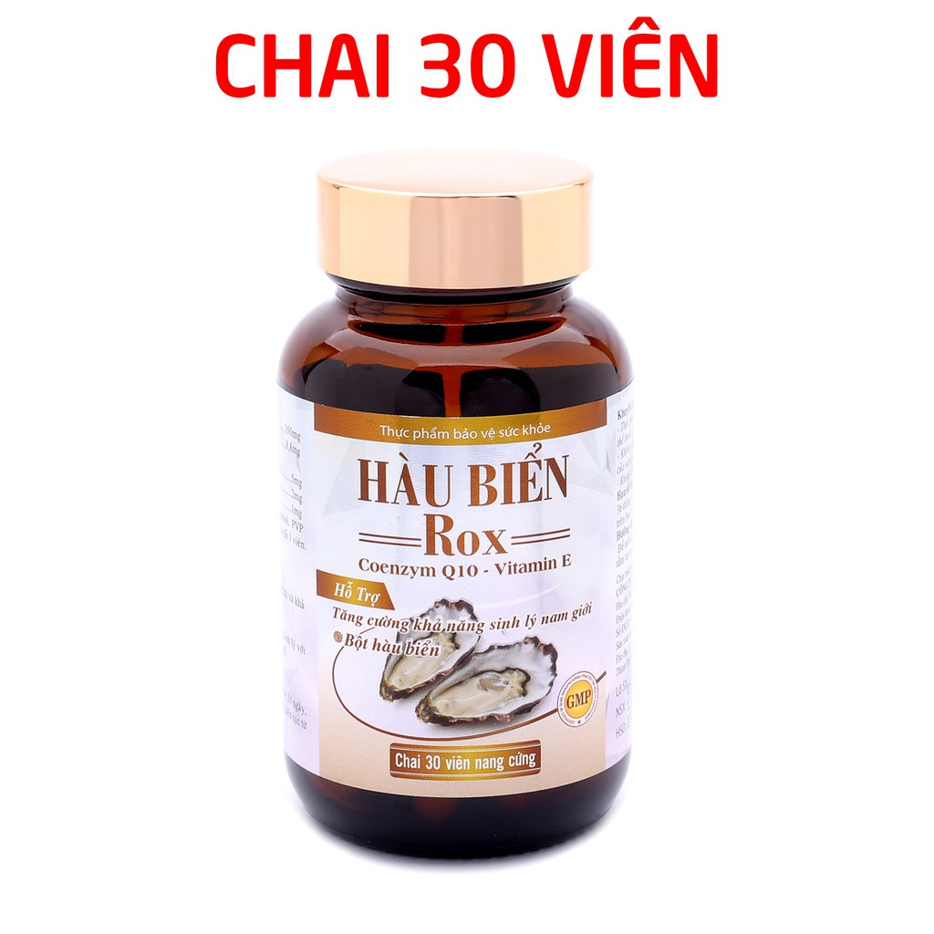 Tinh chất Hàu Biển tăng cường sinh lý nam, bổ thận, tráng dương - 30 viên [Hàu Biển ROX Trắng]