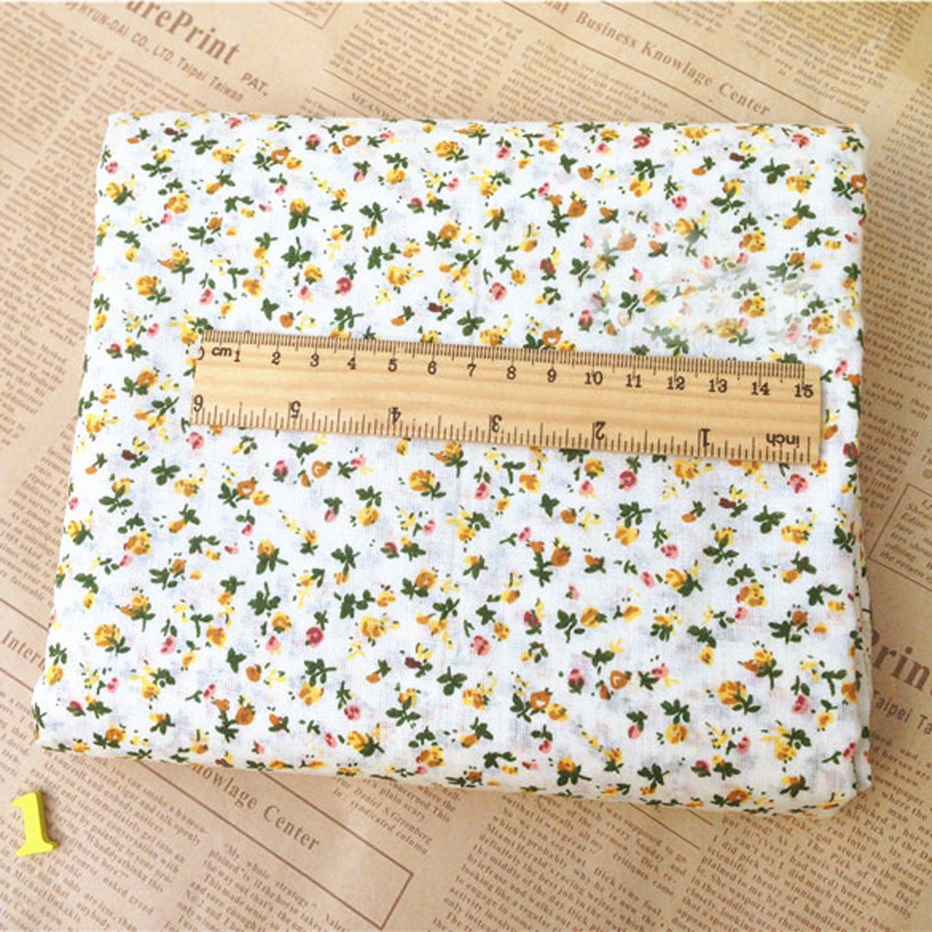 Vải cotton họa tiết hoa dùng làm thủ công