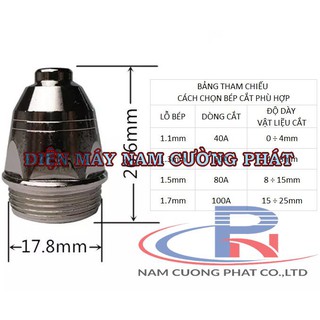 Bép cắt + điện cực Plasma P80 Black Wolf