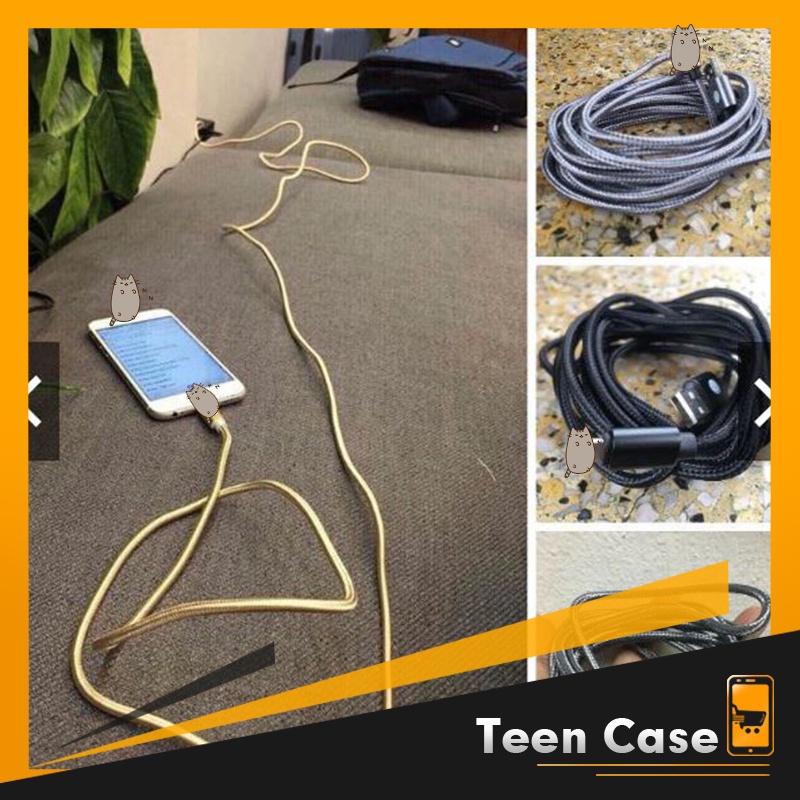 SALE SẬP SÀN-Cáp Sạc IPDây Dù Dài 3m Cao Cấp