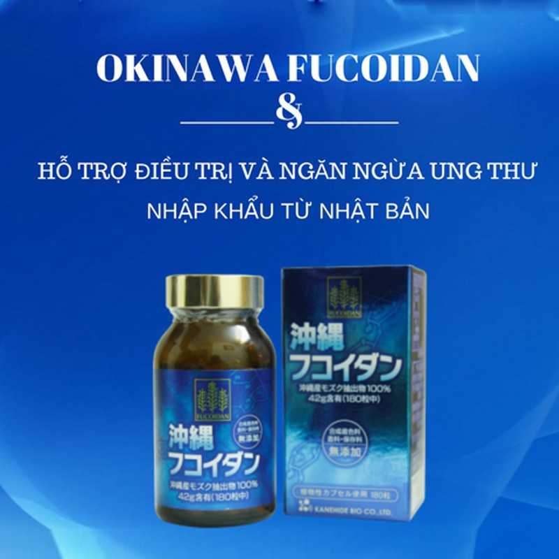Fucoidan Okinawa Phòng Và Hỗ Trợ Điều Trị Ung Thư Kanehide Bio Nhật Bản 180 viên