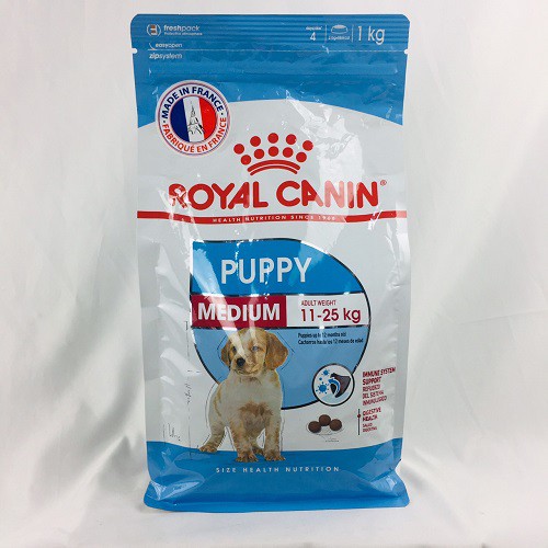 [CHÍNH HÃNG] ROYAL CANIN - MEDIUM PUPPY THỨC ĂN CHO CHÓ DƯỚI 12 THÁNG - GÓI 1KG